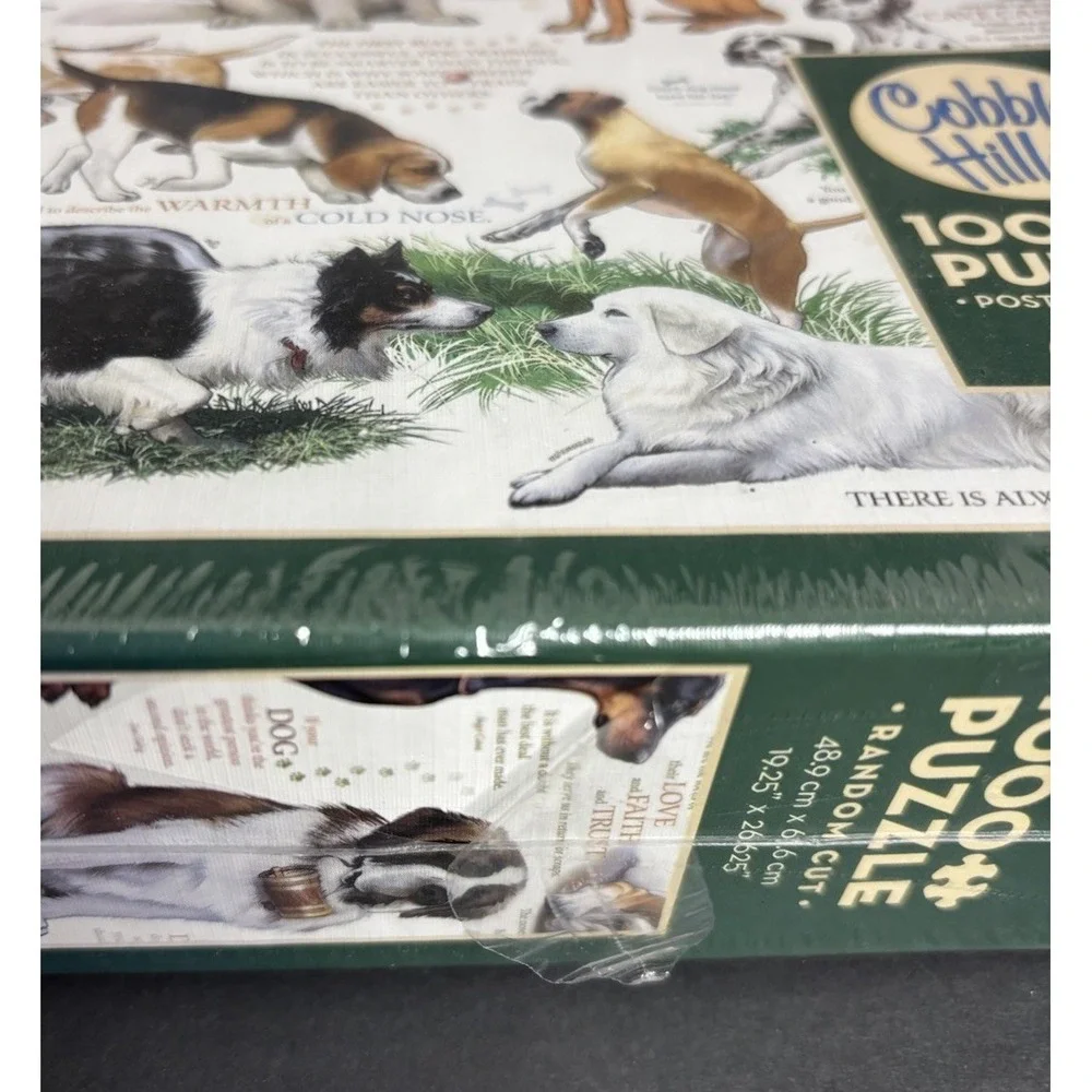 Cobble Hill Dog Quotes Jigsaw Puzzle 1000 Piece Random Cut Puppy SEALED